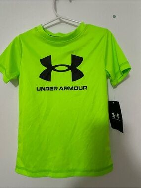 Under Armour Bright Lime Green Short Sleeve Kids Tee